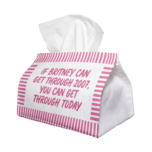 Funny Tissue Box Cover Pink Stripe Decor