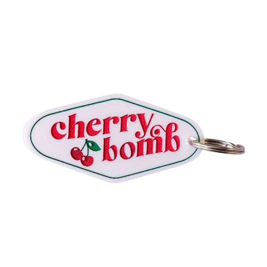 Cherry Bomb Acrylic Motel Keychain