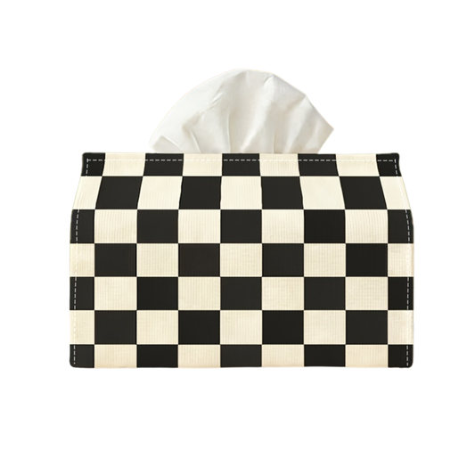 Checkerboard Tissue Box Cover Holder